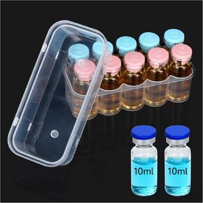 حافظة ببتيد حامل قارورة 10 مل للفيردج، منظم الببتيد والأنسولين 10 طلقة للثلاجة، صندوق شفاف لقوارير زجاجية سعة 10 مل (الأنسولين، GLP-1، الببتيدات، إلخ.) in Kuwait