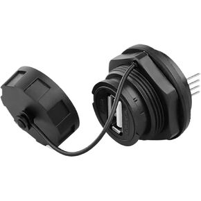 1Pcs Front Nut Fix Female to Female USB2.0 USB3.0 Connector Panel Mount Socket Receptacles Waterproof IP67 Bayonet Connection(4-Pin USB2.0) in Kuwait