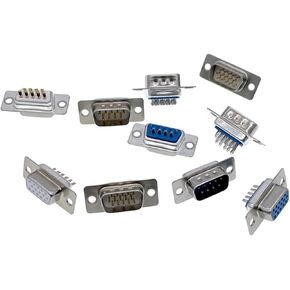 DB9 Connector Core VGA Pl9pin Port Socket Female Male D Type Adapter D SUB DB15 10Pcs(DB9 Female Silverly) in Kuwait