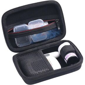 حقيبة سفر واقية صلبة متوافقة مع جهاز قياس السكر في الدم لمرضى السكري، تناسب مجموعة اختبار الجلوكوز في الدم، وتحمل جهاز قياس السكر في الدم (مع صندوقين لتخزين الإبرة) in Kuwait