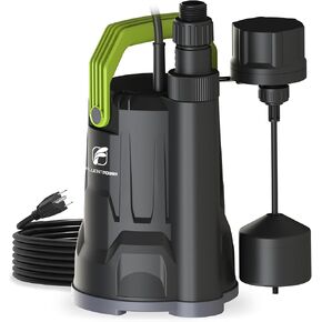 FLUENTPOWER Sump Pump, 3/4HP Submersible Water Pump, 3000GPH Utility Pump with Vertical Float Switch for Swimming Pool Garden Pond Basement Draining, with 16.4Ft Cord, Adapters, Check Valve and Rop in Kuwait