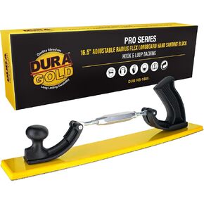كتلة صنفرة يدوية من سلسلة Dura-Gold Pro مقاس 16.5 بوصة قابلة للتعديل نصف قطرها مرن طويل - ورق صنفرة خلفي بخطاف وحلقة - أداة صنفرة ذات شكل مقعر أو محدب - تحقيق خطوط مثالية على طلاء Auto Body Shop، الخشب in Kuwait