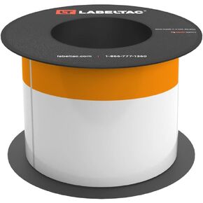 ملصق رأس برتقالي من الفينيل المطبوع مسبقًا من LabelTac لطابعات LabelTac 9، مثقوب وذاتي اللصق يستخدم لفلاش القوس، وعلامات السلامة، والمزيد (200 قطعة، 4 بوصة × 6 بوصة) in Kuwait