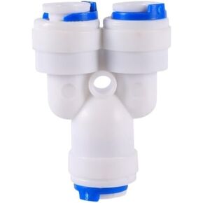 OD 1/4" 3/8" Pipe Quick Access Connector Reverse Osmosis Slip Lock Quick Joint Y Shaped Coupling Tee Coupling Valve Adapter(6.35mm End Plug) in Kuwait