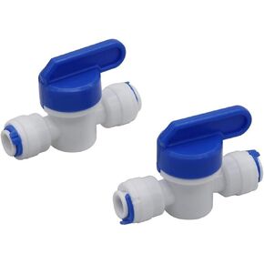 RO مستقيم 1/4 "OD خرطوم اتصال سريع الأنابيب التحكم تركيبات البلاستيك كرة ماء صمام Reveser التناضح حوض السمك تركيبات in Kuwait