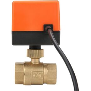 DN15/DN20/DN25 AC 220V Brass Motorized Thread Ball Valve 2-Way 3-Wire DC 12V Solenoid Water Valve with Actuator(DC12V 1/2") in Kuwait