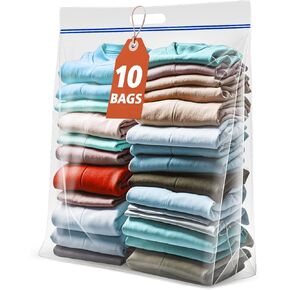 أكياس تخزين بلاستيكية كبيرة جدًا للخدمة الشاقة من جامبو، أكياس بسحاب شفافة بسمك 25 جالونًا وسمك 3.5 مل مع مقابض للمنزل والسفر والتحرك 35 بوصة × 24 بوصة، عبوتان in Kuwait