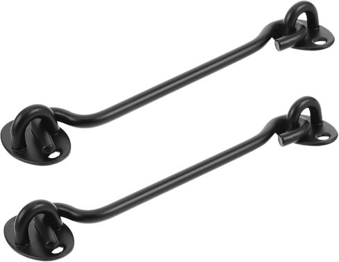 NUOBESTY 2sets Heavy Duty Stainless Steel Barn Door Latch Windproof Hook and for Sliding Doors Windows and Bathroom Use Easy to Install Durable Wear-Resistant Design in Saudi Arabia