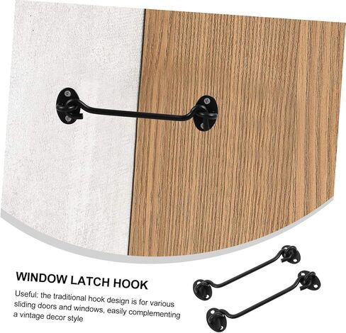 NUOBESTY 2sets Heavy Duty Stainless Steel Barn Door Latch Windproof Hook and for Sliding Doors Windows and Bathroom Use Easy to Install Durable Wear-Resistant Design in Saudi Arabia