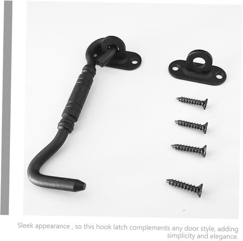 1Set Heavy Duty Hook Latch Barn Door Lock Screen Door Hook and Eye Latch Secure and Elegant Latch for Bedroom Doors Sliding and Bifold Applications in Saudi Arabia