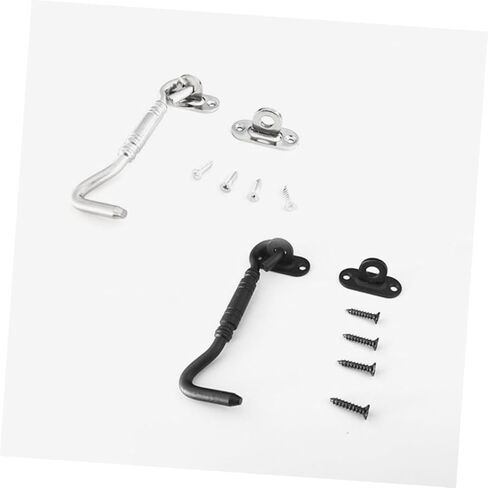 1Set Heavy Duty Hook Latch Barn Door Lock Screen Door Hook and Eye Latch Secure and Elegant Latch for Bedroom Doors Sliding and Bifold Applications in Saudi Arabia