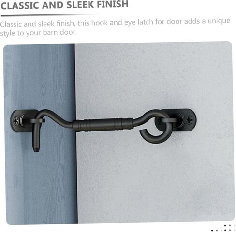 1Set Heavy Duty Hook Latch Barn Door Lock Screen Door Hook and Eye Latch Secure and Elegant Latch for Bedroom Doors Sliding and Bifold Applications in Saudi Arabia