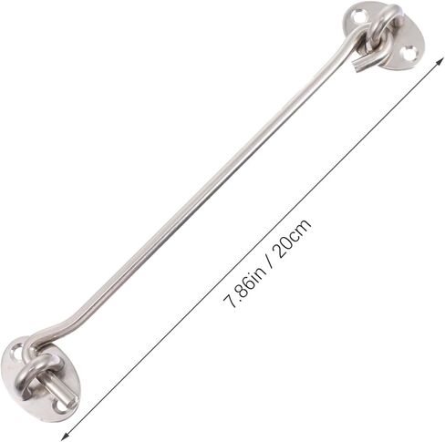 HOMSFOU 2pcs Durable Swivel Lock Hooks for Windows Doors Practical Slide Door Latch Hooks Windproof Design for Easy Unlocking Secure Fixing for Cabinets Sheds Garages in Saudi Arabia