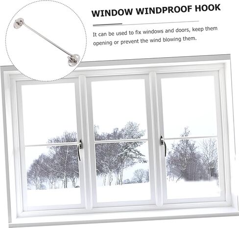 HOMSFOU 2pcs Durable Swivel Lock Hooks for Windows Doors Practical Slide Door Latch Hooks Windproof Design for Easy Unlocking Secure Fixing for Cabinets Sheds Garages in Saudi Arabia