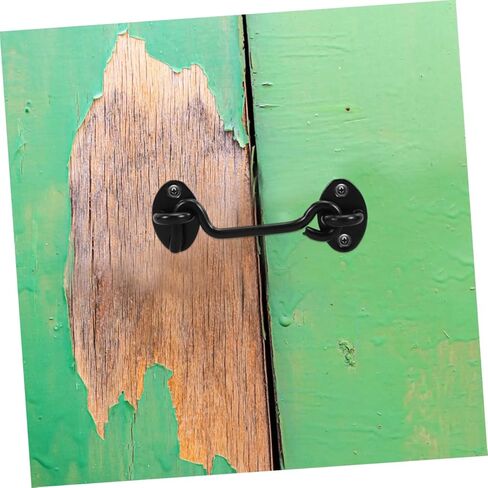 4 قطع من Lurrose مصنوعة من الفولاذ المقاوم للصدأ شديد التحمل، قفل باب الحظيرة، مزلاج آمن، آلية باب منزلق للاستخدام الداخلي والخارجي، عملية صامتة، تصميم متين in Kuwait