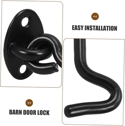 4 قطع من Lurrose مصنوعة من الفولاذ المقاوم للصدأ شديد التحمل، قفل باب الحظيرة، مزلاج آمن، آلية باب منزلق للاستخدام الداخلي والخارجي، عملية صامتة، تصميم متين in Kuwait