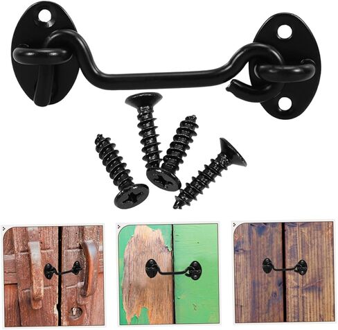 4 قطع من Lurrose مصنوعة من الفولاذ المقاوم للصدأ شديد التحمل، قفل باب الحظيرة، مزلاج آمن، آلية باب منزلق للاستخدام الداخلي والخارجي، عملية صامتة، تصميم متين in Kuwait