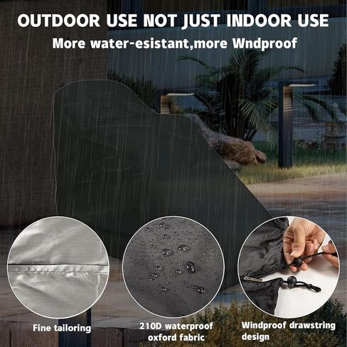 غطاء جهاز المشي مقاوم للماء في الهواء الطلق، 78.7 × 59 × 37.4 بوصة، معدات تمارين اللياقة البدنية القابلة للطي للمنزل وواقي الشمس وملحقات تخزين أغطية متعددة الوظائف (أسود، 78.7 × 59 × 37.4) in Kuwait