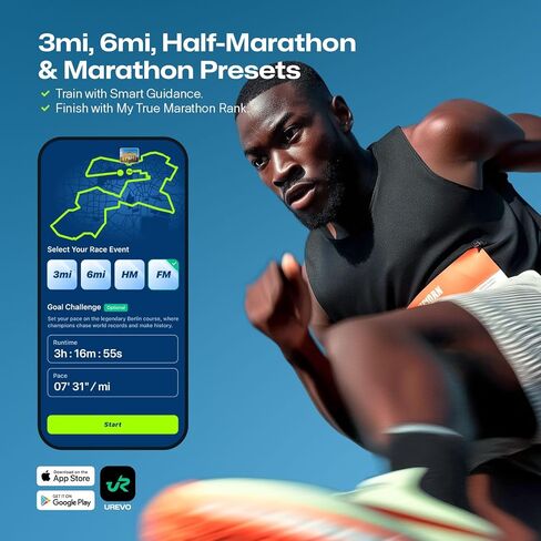 1st Smart Home Treadmill only for Marathoner, UREVO Quiet Treadmills for Home with Dual Brushless 4.0 HP Motorized, 12.5 MPH Foldable Treadmill, 400 LBS Capacity, 12% Auto Incline, Installation Free in Kuwait