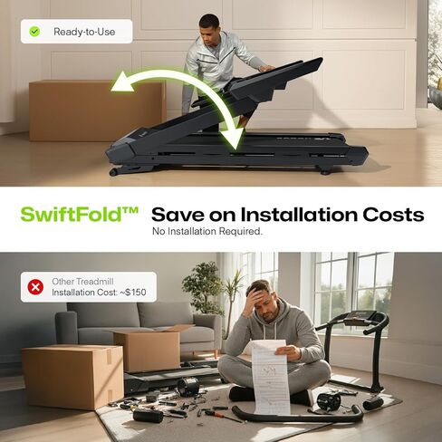 1st Smart Home Treadmill only for Marathoner, UREVO Quiet Treadmills for Home with Dual Brushless 4.0 HP Motorized, 12.5 MPH Foldable Treadmill, 400 LBS Capacity, 12% Auto Incline, Installation Free in Kuwait