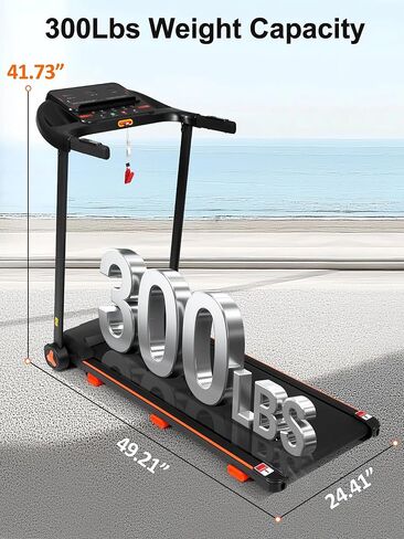 Merax 15% Incline Treadmill, Foldable Treadmills for Home, 3.0HP Running Treadmill for Home, 300LBS Exercise Equipment at Home, 7.5MPH Walking Pad Treadmills with Bluetooth & Heart Rate Sensor in Kuwait