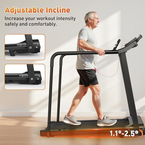 أفضل جهاز مشي لكبار السن، جهاز مشي للمنزل مع درابزين ممتد ومقبض تثبيت مستشعر النبض، المشي للأمام والخلف، امتصاص مزدوج للصدمات، مثالي لإعادة التأهيل in Kuwait