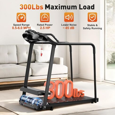 أفضل جهاز مشي لكبار السن، جهاز مشي للمنزل مع درابزين ممتد ومقبض تثبيت مستشعر النبض، المشي للأمام والخلف، امتصاص مزدوج للصدمات، مثالي لإعادة التأهيل in Kuwait