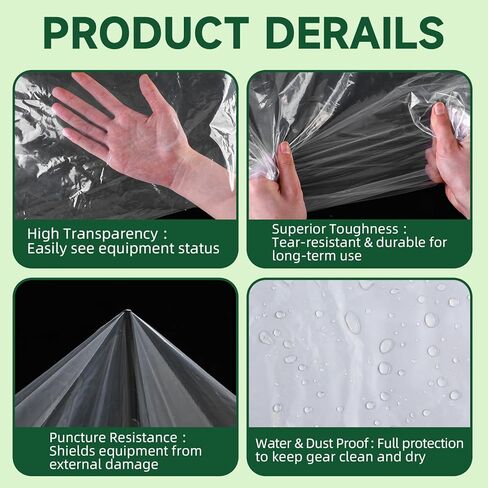 Hungdao 3 Pack Plastic Folding Treadmill Cover, Exercise Equipment Protector, Waterproof and Dustproof for 43 L x 38 W x 50 H Most Folding Treadmills in Saudi Arabia