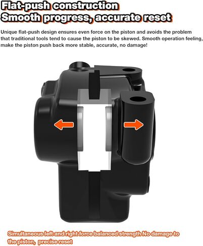 أداة إعادة ضبط مكبس الدراجة للفرجار ثنائي المكبس - تصميم الدفع المسطح يضمن الضغط المتساوي، ويمنع اختلال المكبس، أداة فرجار فرامل الدراجة المصنوعة من الألومنيوم 7075 لإصلاحات شيمانو وMTB in Kuwait