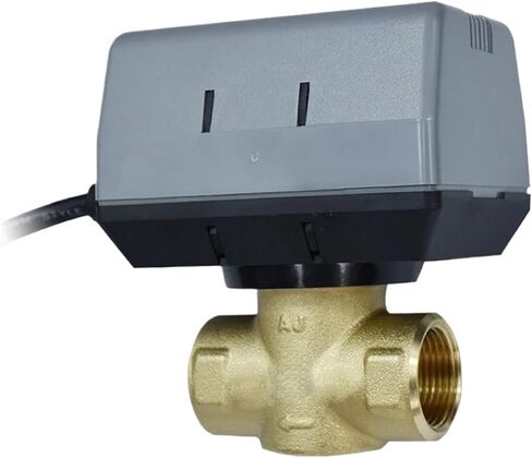 صمام كروي نحاسي مزود بمحرك 1/2 بوصة 3/4 بوصة 1 بوصة صمام إيقاف كهربائي AC220V ثنائي الاتجاه مع ملف مروحة VC6013 (0.5 بوصة) in Kuwait