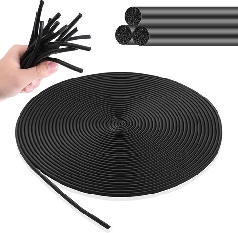 Foam Backer Rod for Gaps 1/4 Inch x 100 FT Rubber Foam Caulk Saver Concrete Expansion Joint Filler for Gaps and Joints, Gray in Saudi Arabia