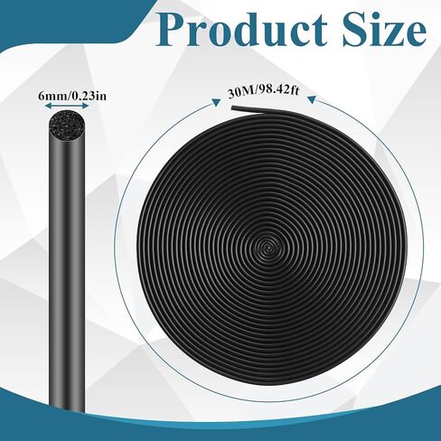 Foam Backer Rod for Gaps 1/4 Inch x 100 FT Rubber Foam Caulk Saver Concrete Expansion Joint Filler for Gaps and Joints, Gray in Saudi Arabia