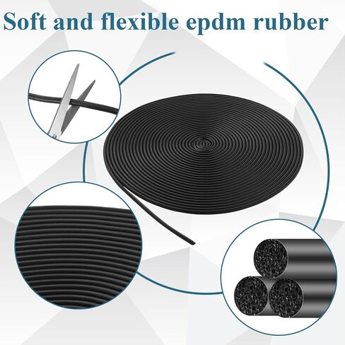 Foam Backer Rod for Gaps 1/4 Inch x 100 FT Rubber Foam Caulk Saver Concrete Expansion Joint Filler for Gaps and Joints, Gray in Saudi Arabia