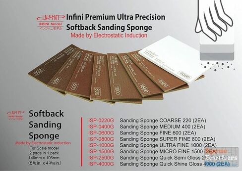 Infini model ISP-0000G Sanding Sponge Full Set (#220~#4000, 8EA) in Saudi Arabia