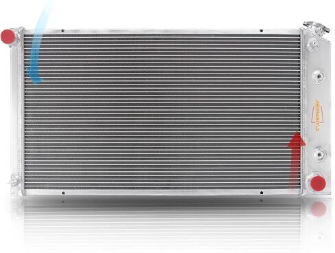 3 Row Aluminium Radiator CU232 Replacement for Cadillac Brougham Fleetwood DeVille Pontiac 1977 1978 1979 1980 1981 1982 1983 1984 1985 1986 1987 1988 1989 1990 1991 1992,30 1/2" Core in Kuwait