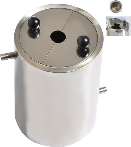 Laboratory Stainless Steel Drum, Double Layer Stainless Steel Barrel, Special Barrel for Laboratory Dispersant Stirrer, 2 Semicircular Covers, Internal Diameter 99mm, Outer 127mm in Kuwait