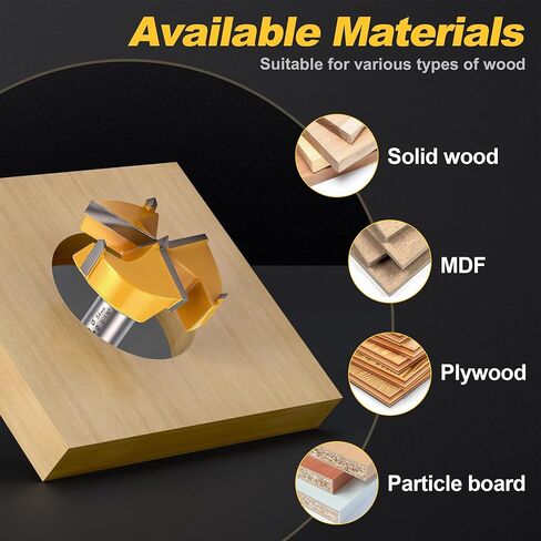 2-1/4" | 57mm Industrial Triple Flute Tungsten Carbide Forstner Drill Bits with Hex Shank - Premium Wood Hole Saw Kit for Woodworking, Hardwood, Plywood, Plastic, CNC & Handheld Drills in Kuwait