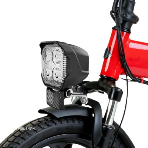 EBike الضوء الأمامي مع المدمج في القرن المصباح 3 دبوس ذكر موصل للماء ليلة ركوب دراجة ضوء القرن متوافق مع 36V / 48V / 12V-60V الدراجات الكهربائية والدراجات البخارية الإلكترونية in Saudi Arabia