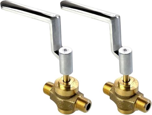 Sunrise Kitchen Supply Gas Burner Ball Valve with Handle for Commercial Wok Range, 1/2" MPT x 1/2" MPT (1 Piece) in Kuwait