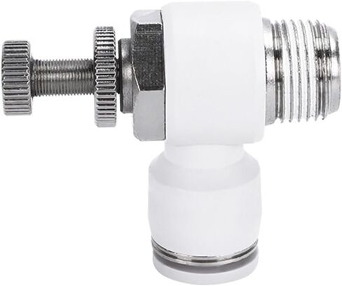 Pneumatic Speed Regulating One-way Flow Limiting Gas Pipe Cylinder Throttle Valve SL4-M5/6-01/8-02 White Joint 1Pcs(WhiteSL10-04) in Kuwait