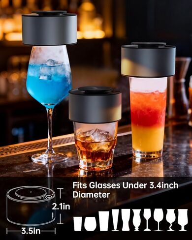 Electric Whiskey Smoker Kit, Rechargeable Bourbon Smoker Kit with 6 Flavors of Natural Wood Chips, Drink Smoker Infuser Kit Cocktail Idea Christmas Birthday Gifts for Men Husband Dad Him in Saudi Arabia