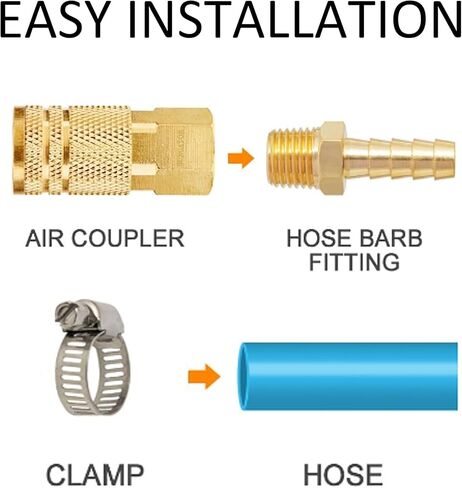 5pcs M8-1 6mm Brass Fittings Connector for Air, Water, Fuel, and Line Repair Applications in Saudi Arabia