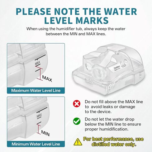 غرفة مياه بديلة لجهاز ResMed AirSense 11 وAirCurve 11 - خزان مرطب متين، سهل الملء والتنظيف، غرفة مياه CPAP مقاومة للتسرب in Kuwait