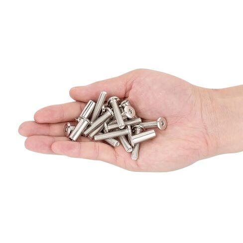 50 Pcs M6x35mm Furniture Bolts Silver Hex Bolts for Various DIY Projects Such Photo Album Binding Picture Frame Assembly Toy Construction in Kuwait
