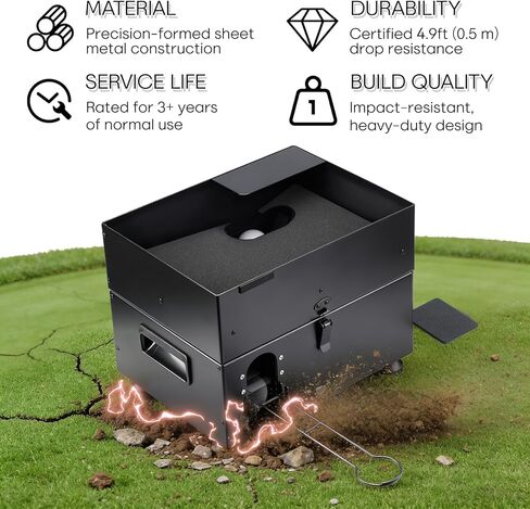 Golf Ball Dispenser, Automatic Golf Ball Tee Up Machine with Foot Pedal Operation, 50 Balls Capacity, Metal Construction, Heavy-Duty Design Golf Simulator Accessories for Indoor in Kuwait