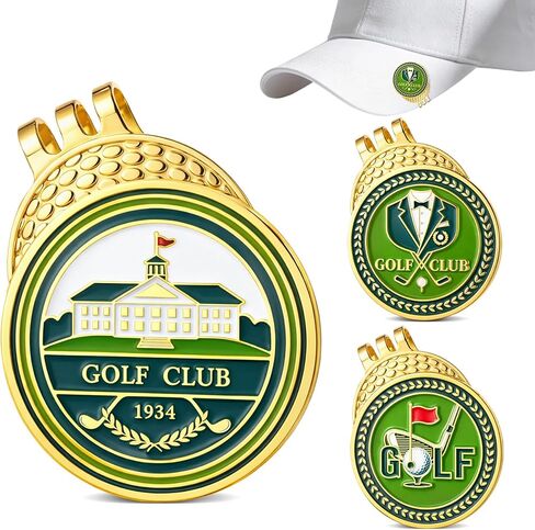 Foilswirl 3/6 Set Golf Ball Marker and Magnetic Hat Clip Bulk Funny Golf Club 1934 Markers Classical Sports Tool Accessories for Women Men Sports Player Lovers Gift in Saudi Arabia