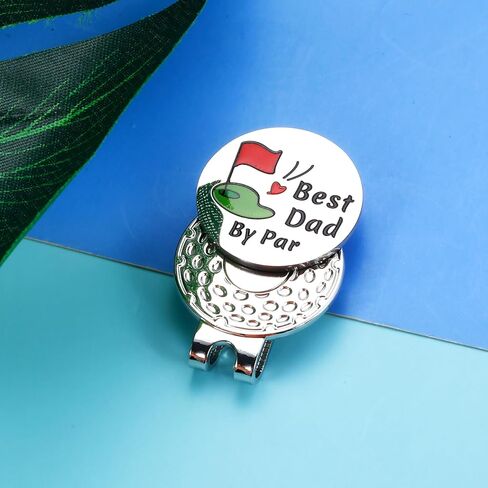 هدايا Aeolussoms Golf Dad لعيد الأب أفضل أب من Par Golf Ball Marker هدية للأب من الابنة الابن الجديد هدايا عيد ميلاد الأب الجديد للزوج من الزوجة Golfdaddy هدية للرجال لاعبي الجولف in Kuwait