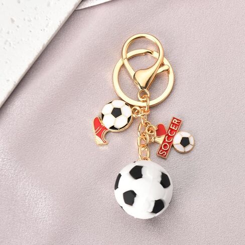 I Love Soccer Gifts for Women Men 3D Soccer Keychain for Boys Girls Sports Lovers Birthday Graduation Gifts for Soccer Lovers Fans Team Gifts for Coach End of Season Gifts for Players Soccer Stuff in Saudi Arabia