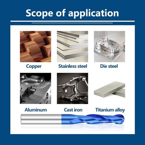 1 قطعة الكرة الأنف كربيد نهاية مطحنة 2 الناي 3.175/4/6/8/10/12 مللي متر عرقوب قاطعة المطحنة CNC راوتر بت نانو الأزرق المغلفة مزدوجة المزامير دوامة أداة in Kuwait