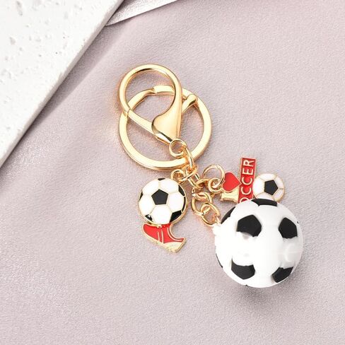 I Love Soccer Gifts for Women Men 3D Soccer Keychain for Boys Girls Sports Lovers Birthday Graduation Gifts for Soccer Lovers Fans Team Gifts for Coach End of Season Gifts for Players Soccer Stuff in Saudi Arabia